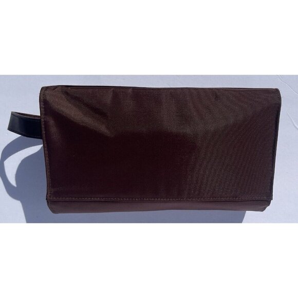 Calvin Klein Mens Dopp Kit Travel Cosmetic‎ Toiletry Bag Case Brown - Picture 3 of 4